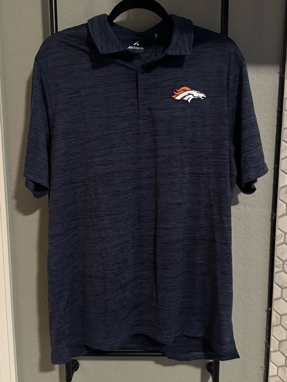 Antigua Navy Heather Denver Broncos Polo Men’s Large